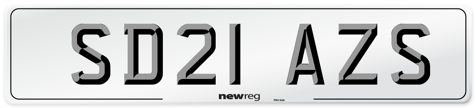 SD21 AZS Number Plate from New Reg